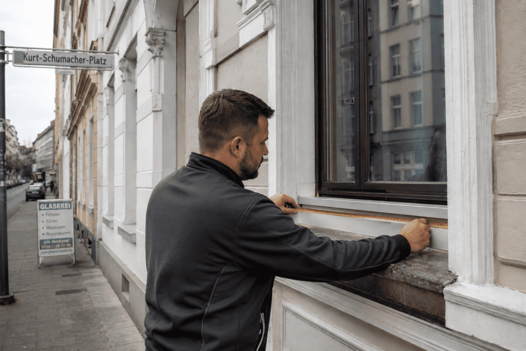 Fensterbau Bochum – Aufmaß vor Ort an einem Gründerzeithaus